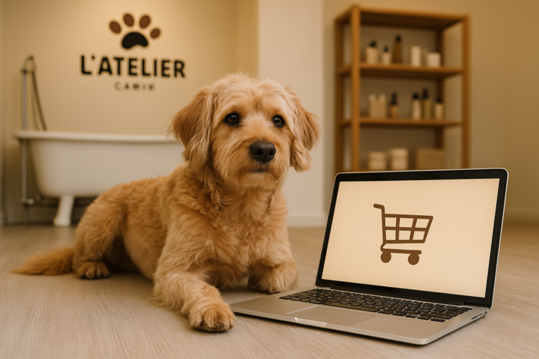 Illustration panier toilettage canin